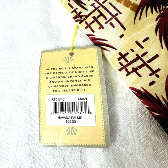 NEW! Tommy Bahama Neck Tie Havana Palms 100% Silk Damask Old Havana Collection - Picture 5 of 11